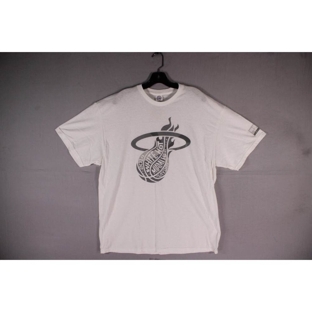 Miami Heat 2014 Playoffs White Hot Miccosukee T-Shirt Men's XL NBA